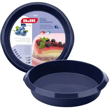 Silikonová forma na dort o průměru 20 cm od značky Ibili pro pečení rovných a nepřilnavých korpusů