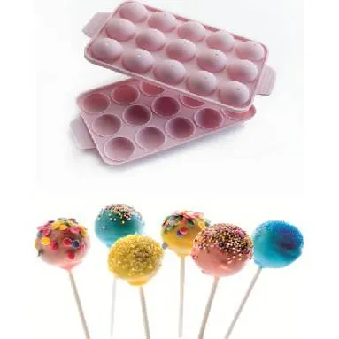 Silikonová forma Ibili na kulaté cake pops a dortové kuličky pro výrobu lízátek v pravidelném tvaru