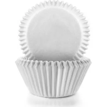Papírové košíčky na muffiny Ibili v bílé barvě, balení 100 kusů vhodné na pečení a servírování muffinů a cupcaků