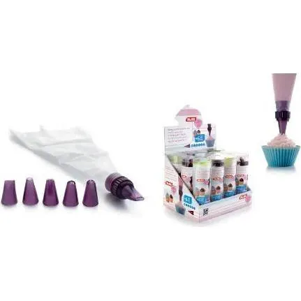 Set na zdobení dortů od značky Ibili s pevným sáčkem 35 cm a šesti tryskami různých tvarů