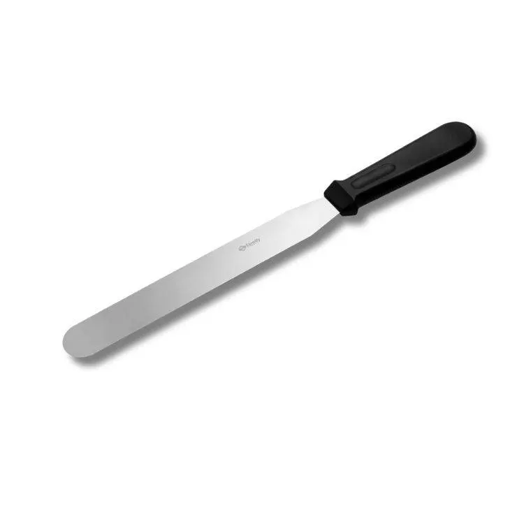 Rovná cukářská paleta o délce 37 cm pro uhlazení krémů, polev a ganache na dortech