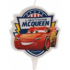 Dortová svíčka Mc Queen z filmové série Auta, výška 7,5 cm, na zdobení dětského dortu