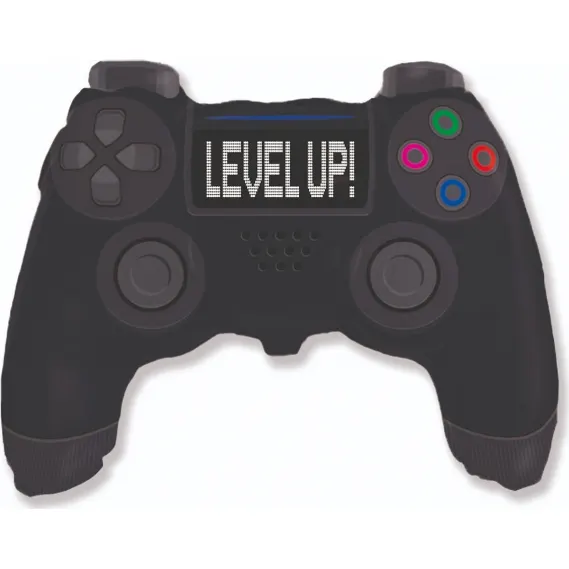 Foliový balónek ve tvaru herního ovladače o velikosti 60 cm od značky Godan na oslavy a gaming párty
