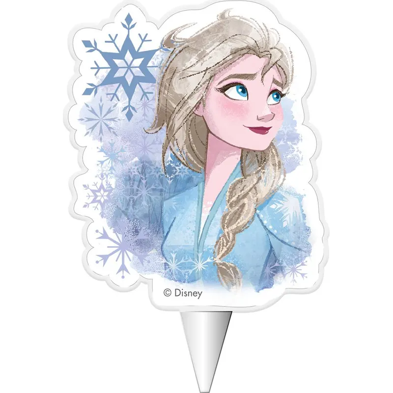 Svíčka na dort s motivem Frozen o výšce 7,5 cm od značky Dekora pro dětské narozeninové oslavy
