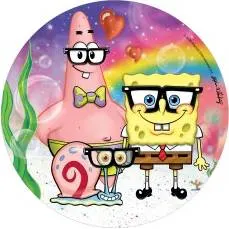 Jedlý papír s motivem SpongeBoba o průměru 20 cm od značky Dekora k zdobení dortů