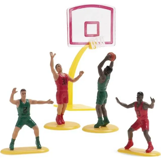 Figurky na dort ve sportovním basketbalovém motivu od značky Dekora pro zdobení narozeninových dortů
