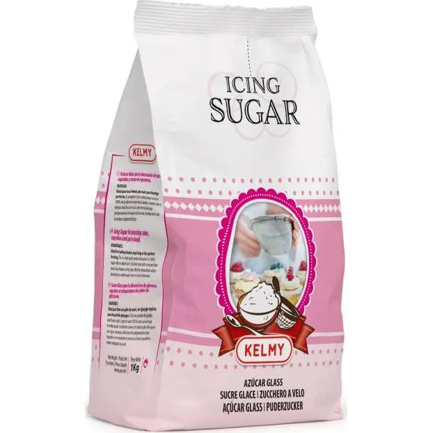 Extra jemný moučkový cukr Kelmy v balení 1 kg pro polevy, krémy a podsypávání při cukrářské práci