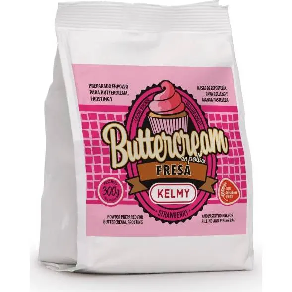 Směs na jahodový krém Kelmy v balení 300 g pro přípravu náplně a ozdob na dorty a cupcaky