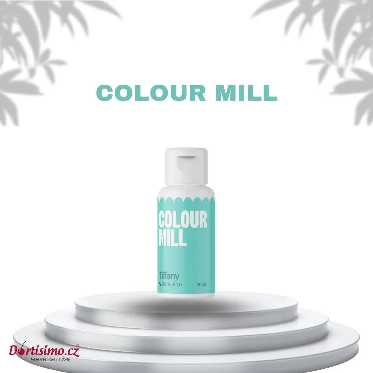 Olejová barva Colour Mill v odstínu Tiffany tyrkysová do krémů a čokolády na dorty, objem 20 ml