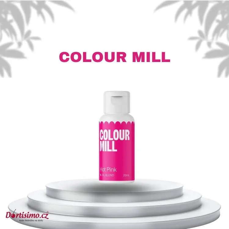 Olejová barva Colour Mill v odstínu Hot Pink pro barvení čokolády, krémů a polev na dorty