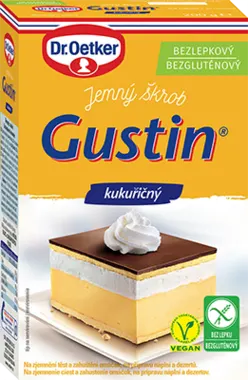 Dr. Oetker Gustin kukuřičný škrob bezlepkový na zahušťování krémů a jemných korpusů v balení 200 g