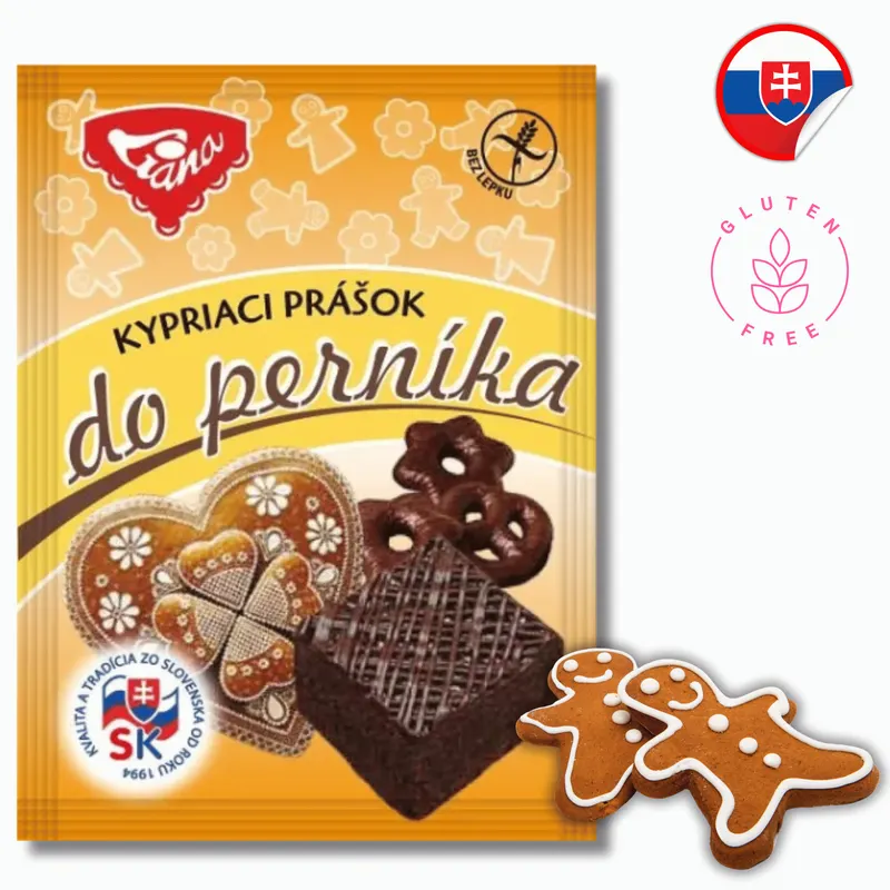 Kypřicí prášek do perníku Liana v balení 2 sáčky po 40 g s kořenicí směsí pro pečení vánočního pečiva