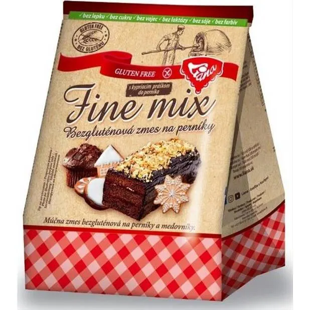 Bezlepková směs na pečení Liana FINE MIX v balení 300 g pro přípravu dortových korpusů a moučníků