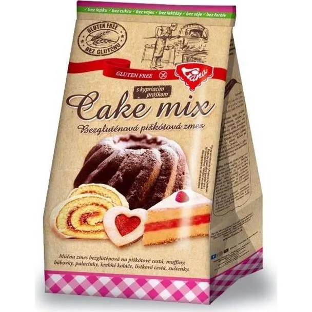 Bezlepková směs na piškotový korpus Liana Cake Mix v balení 1000 g pro pečení dortů
