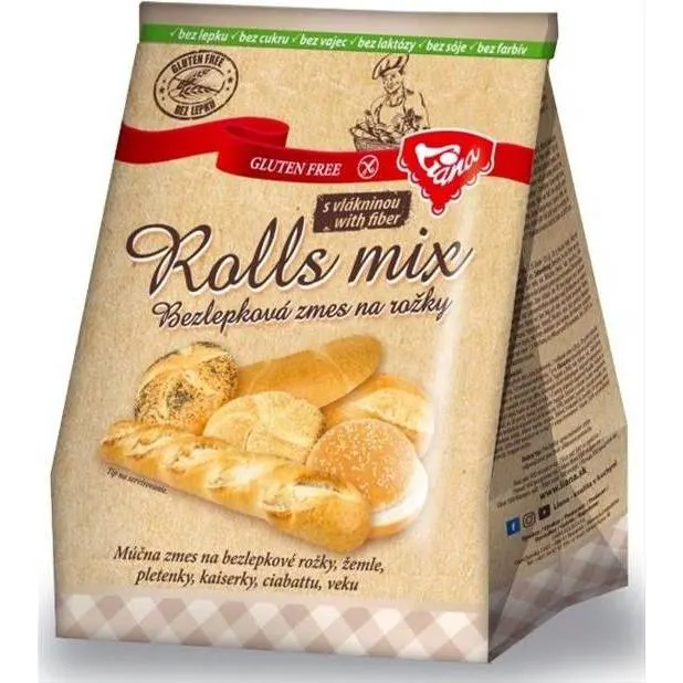Směs na rohlíky Liana ROLLS MIX v balení 500 g pro domácí pečení křupavého pečiva