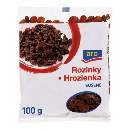 Sušené rozinky aro o hmotnosti 100 g vhodné do bábovek, koláčů, vánočky a dalších moučníků