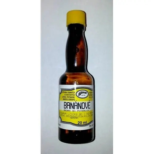 Potravinářské aroma s banánovou příchutí v 20ml lahvičce od značky Aroco na ochucení pečiva, krémů a nápojů