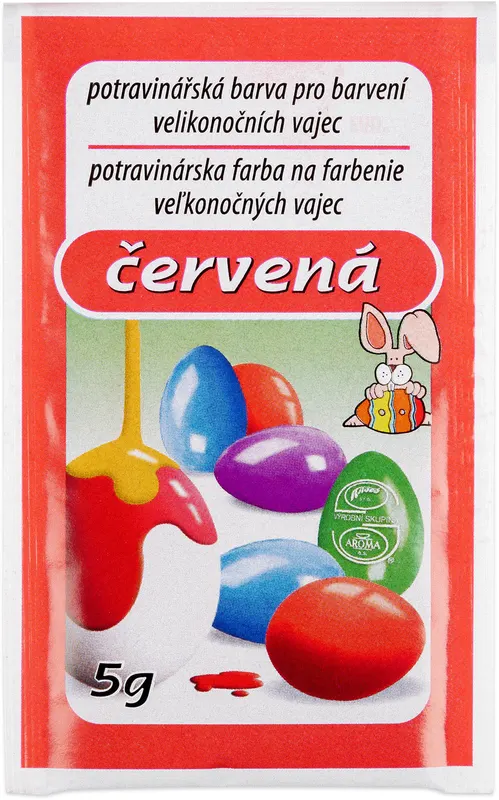 Potravinářská barva na vejce Aroco v červeném odstínu pro obarvení velikonočních vajíček