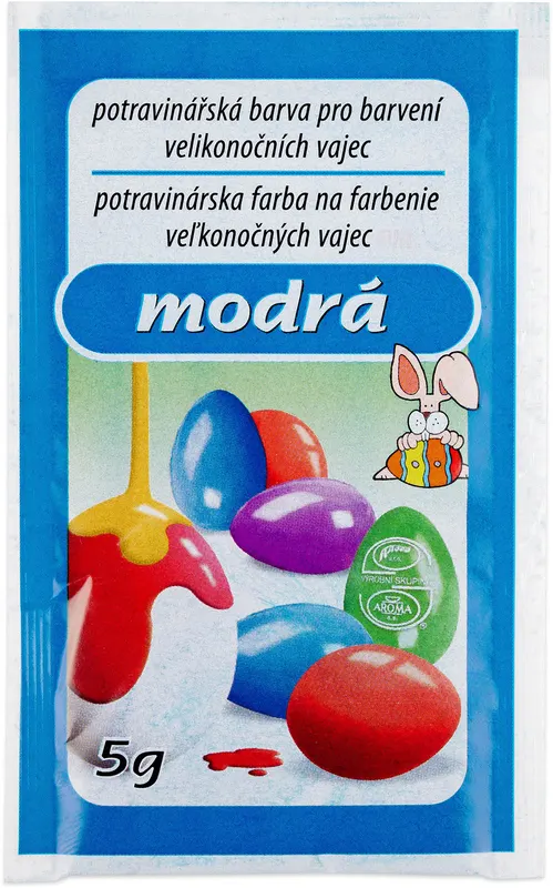 Potravinářská barva na vejce Aroco v modrém odstínu na obarvení velikonočních kraslic