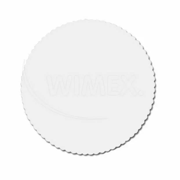 Kulaté bílé lepenkové podložky pod dort Wimex o průměru 32 cm, balení 10 kusů