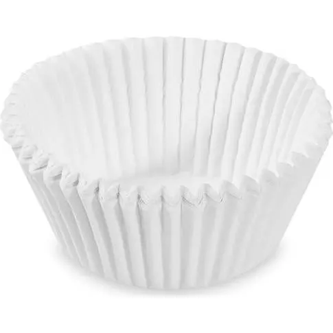 Bílé papírové cukrářské košíčky Wimex o rozměru 40 x 24 mm v balení 1000 ks na muffiny a cupcakes