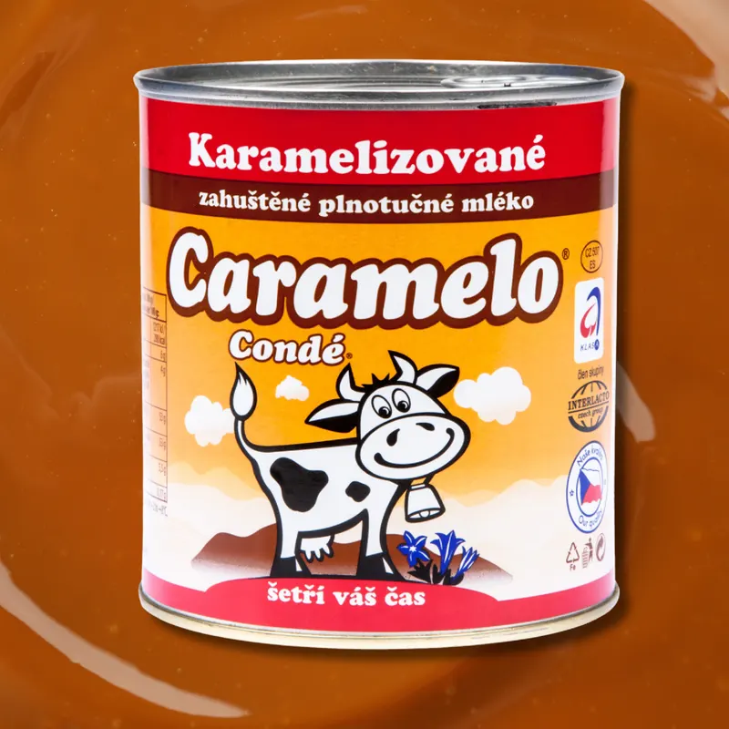 Karamelové slazené mléko Bohemilk Condé Caramelo v chladicím balení o hmotnosti 1 kg pro krémy a náplně