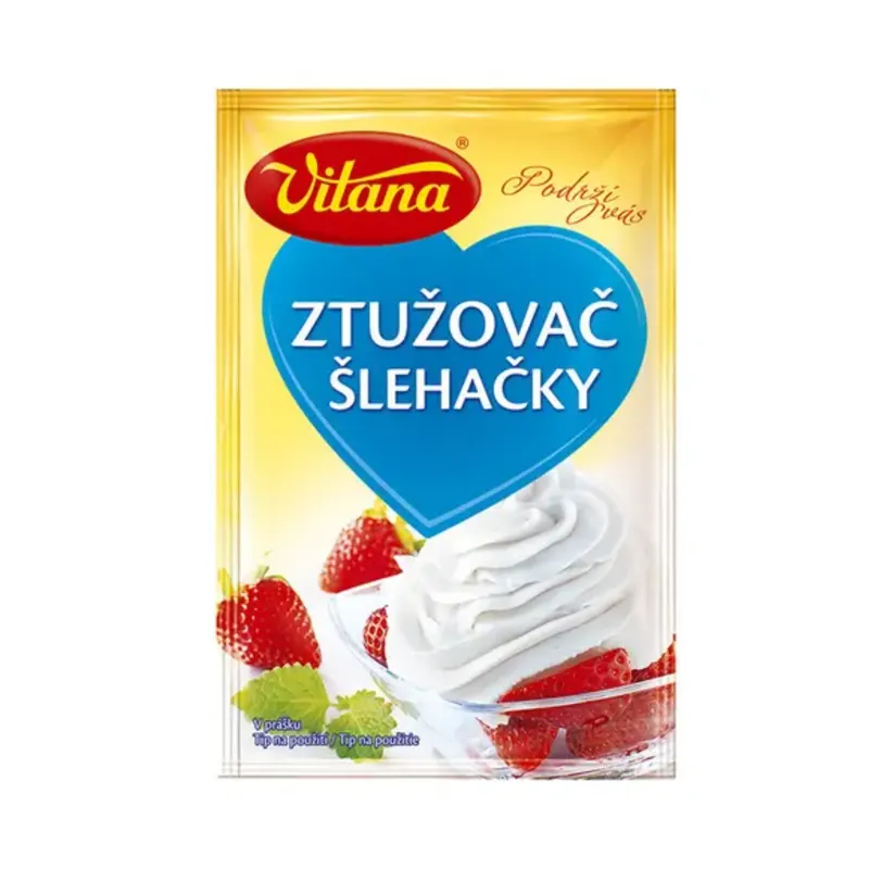 Vitana ztužovač šlehačky v balení 13 g pro zpevnění a stabilizaci šlehačky při pečení a zdobení dortů
