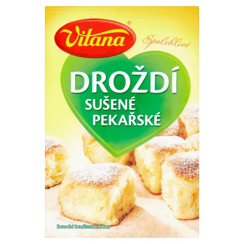 Vitana sušené droždí v sáčku 8 g pro kynutí těsta bez předchozího zakládání kvásku