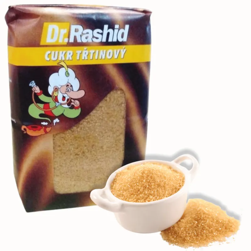 Třtinový cukr Dr. Rashid s plnou karamelovou chutí pro pečení a přípravu dezertů v balení 1 kg