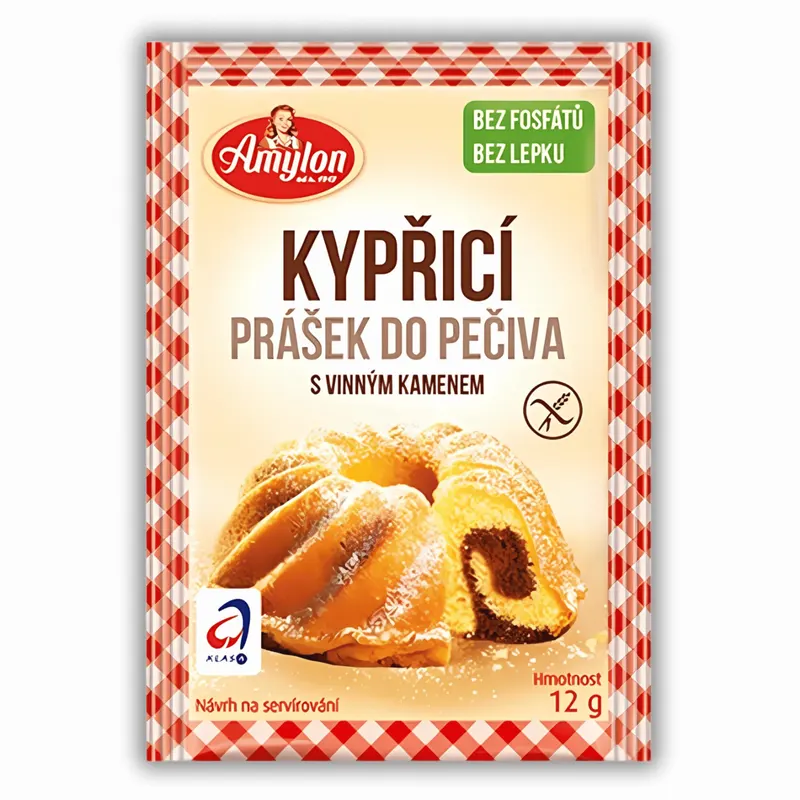 Kypřicí prášek Amylon bez lepku a bez fosfátů pro nadýchané pečení těst