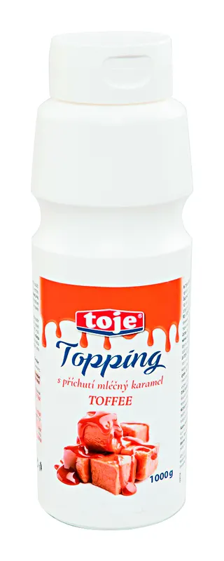 Topping s příchutí mléčného karamelu v balení 1 kg k dozdobení dezertů, zmrzliny a dortů