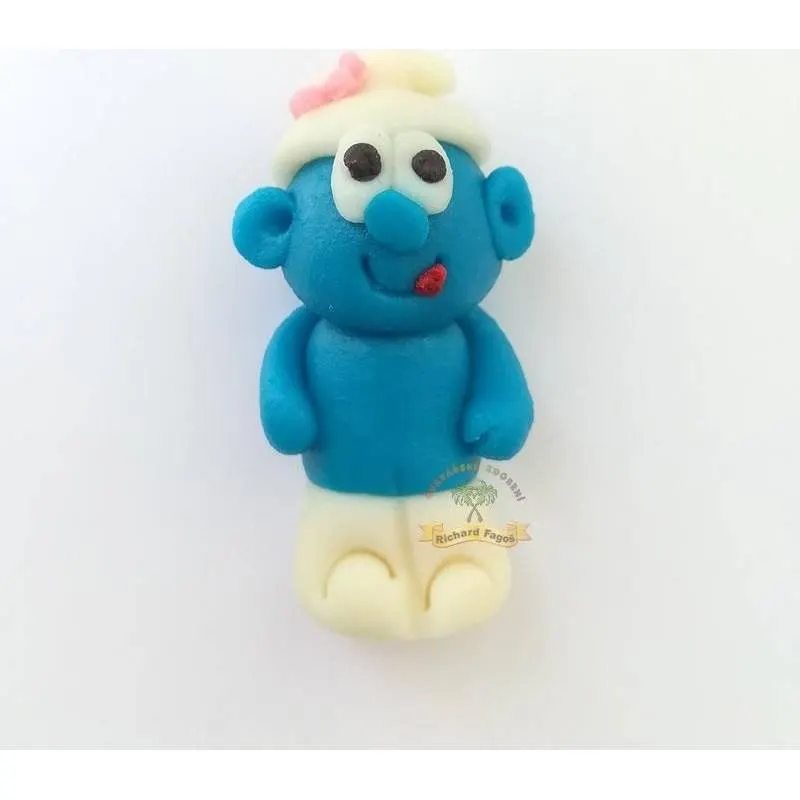 Figurka Šmoula z kokosové hmoty na dort od značky Fagoš, 30 g, velikost 2 x 6 cm