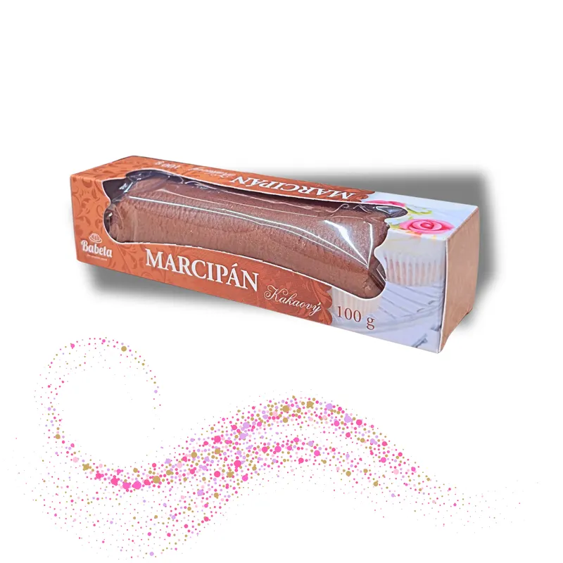Kakaový marcipán Kovandovi hnědé barvy 100 g pro modelování dekorací a zdobení dortů