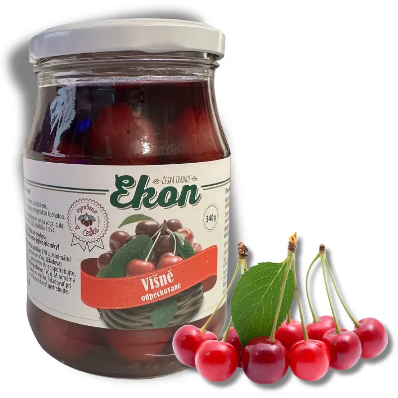 Odpeckované moravské višně v kompotu 340 g na cukroví a dorty