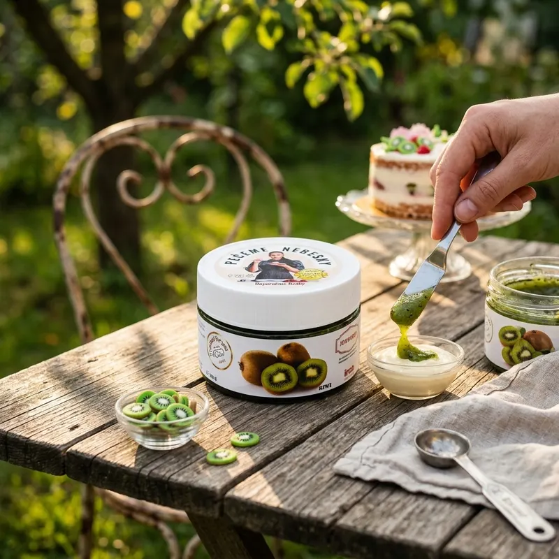 Ochucovací pasta IRCA Joypaste s příchutí kiwi do krémů a těst, balení 200 g