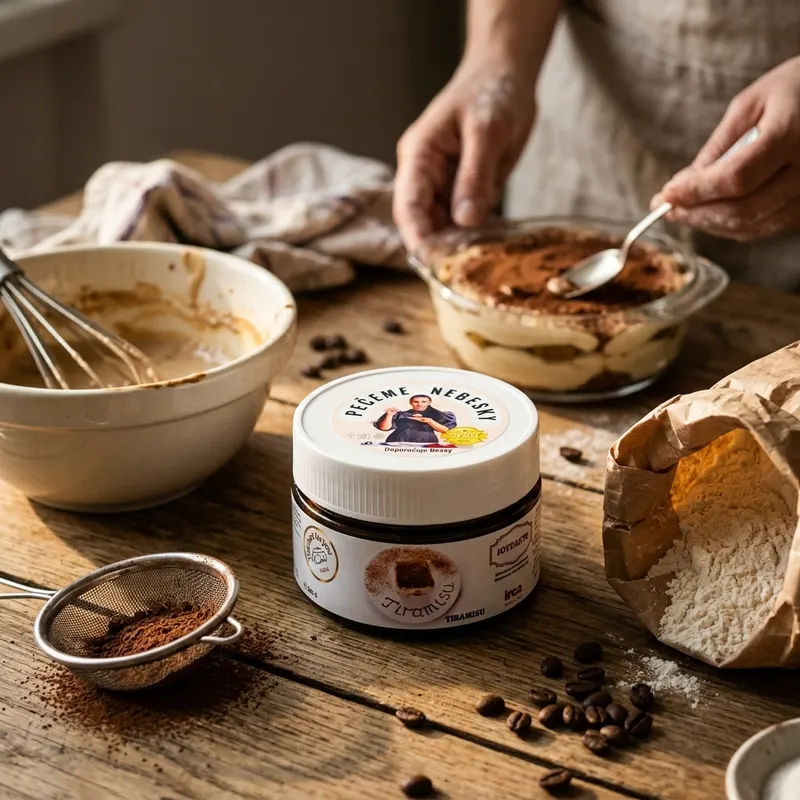 Ochucovací pasta IRCA Joypaste s příchutí tiramisu v balení 200 g do krému a dortů