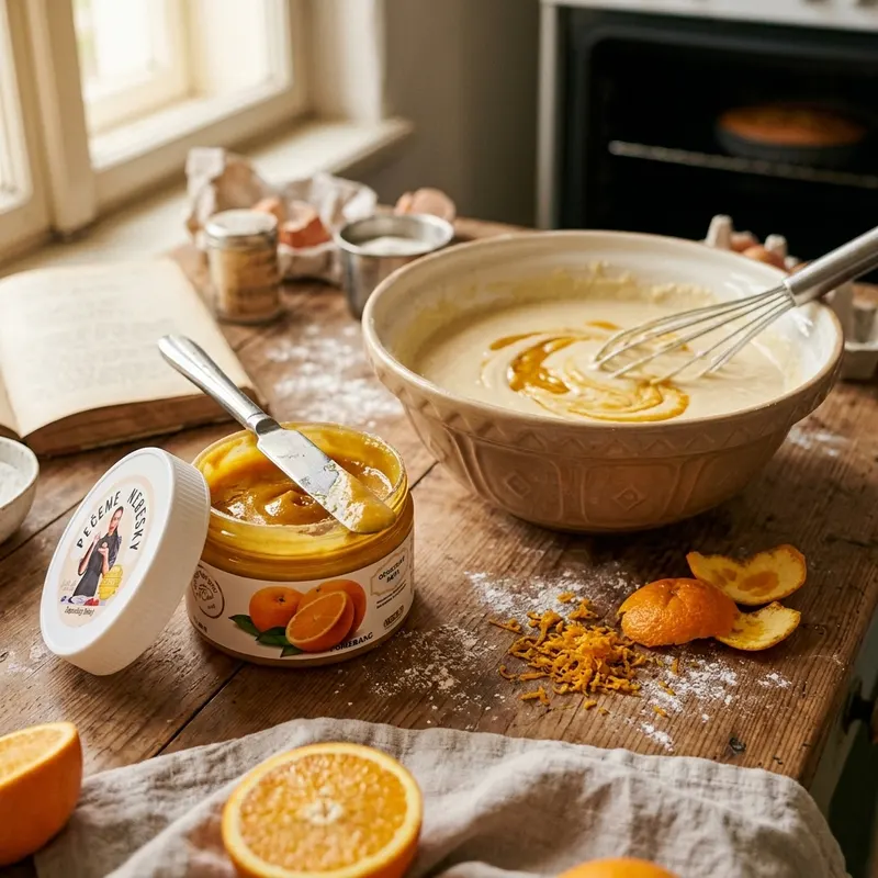 Ochucovací pasta MEC3 s příchutí pomeranče do krémů a těst na pečení v kelímku o hmotnosti 200 g