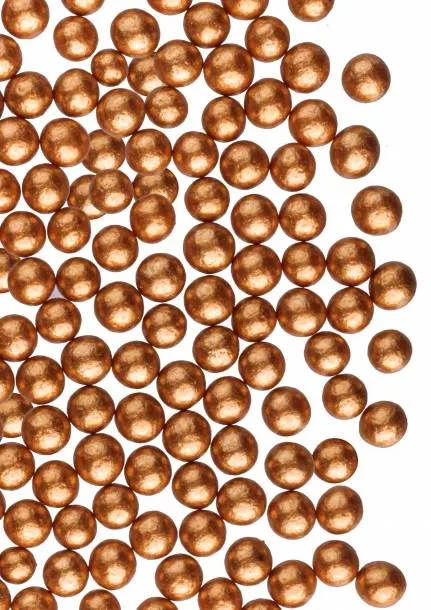 Cukrové perly bronzové 4 mm na zdobení dortů a zákusků