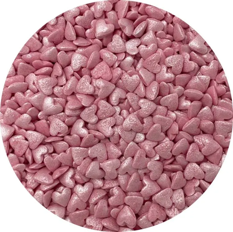 Růžová perleťová cukrářská dekorace 4Cake v balení 80 g na zdobení dortů a dezertů
