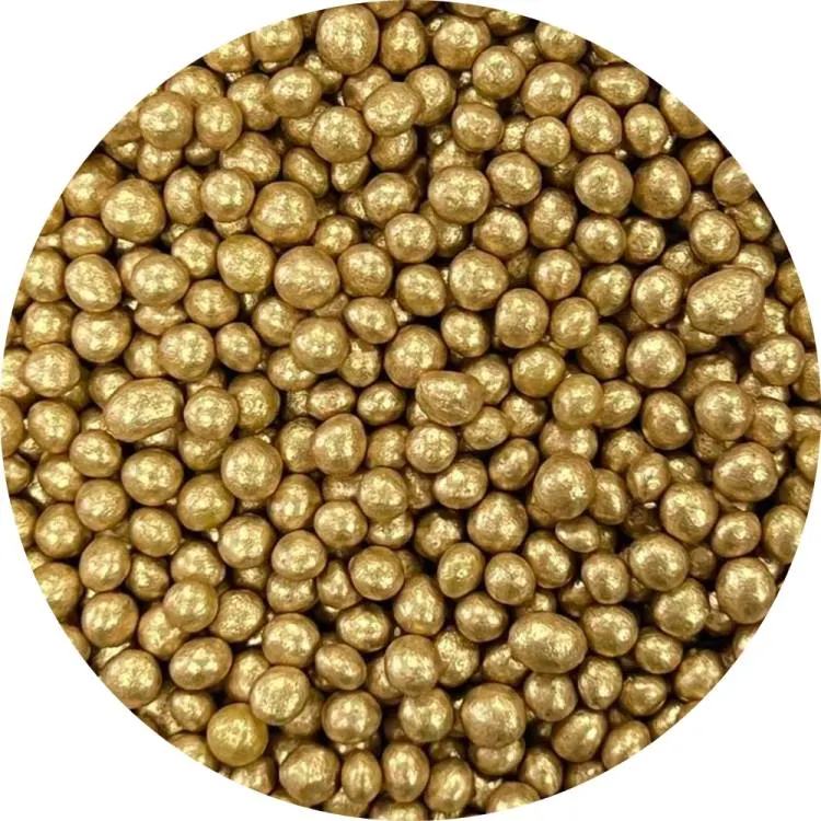 Zlaté cukrářské perly 4Cake o velikosti 5 mm k zdobení dortů a dezertů, balení 60 g