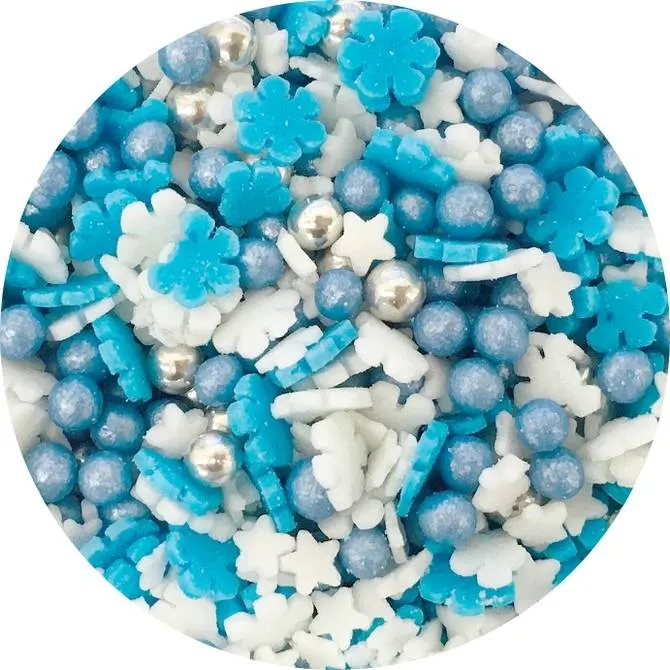 Cukrový mix modro-bílý posyp na zdobení dortů a cukrovinek, balení 60 g