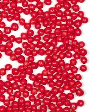 Idea Choc cereální kuličky v červené čokoládě o velikosti 5 mm na zdobení dortů a dezertů