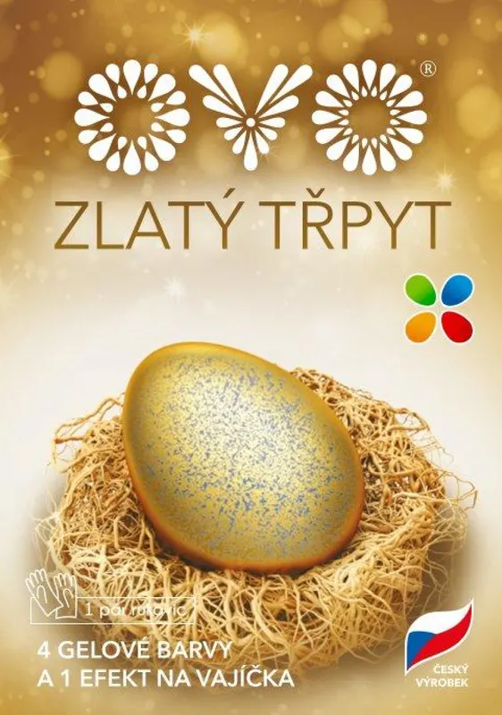 Gelové barvy na vejce Aroco se zlatým třpytivým efektem pro velikonoční zdobení