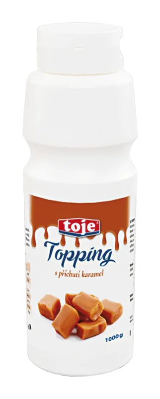 Karamelový topping toje o hmotnosti 1 kg, vhodný na zmrzlinu, dezerty a dorty