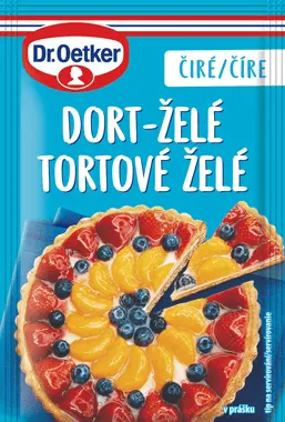 Dr. Oetker dort-želé čiré v prášku, 10 g na přípravu ovocných dortů a dezertů