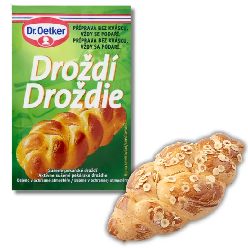 Sušené pekařské droždí Dr. Oetker v sáčku 7 g pro kynuté pečivo a těsto