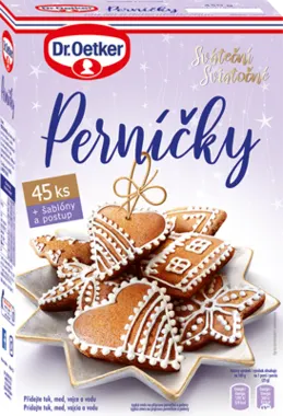 Směs Dr. Oetker na rychlé perníčky o hmotnosti 450 g se šablonkami na vyřezávání tvarů