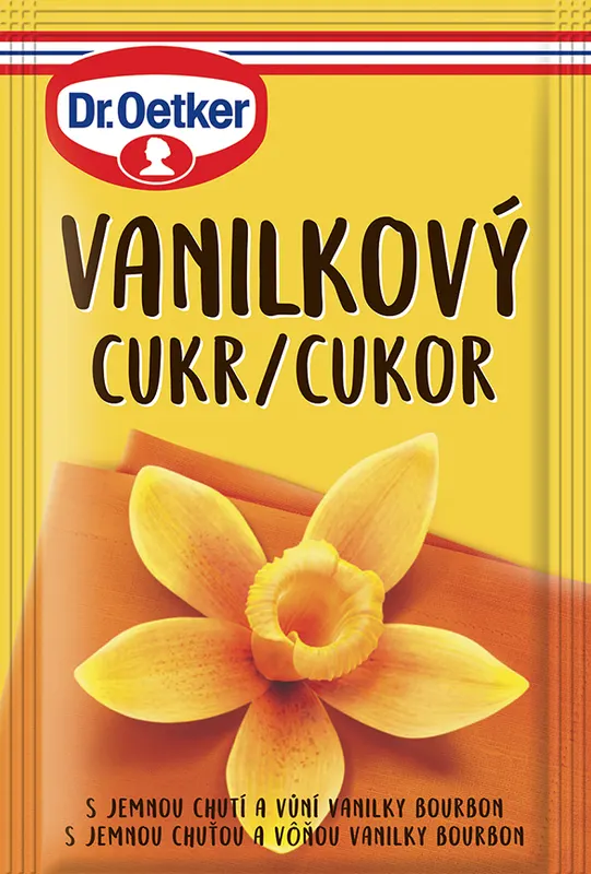 Dr. Oetker vanilkový cukr s extraktem z vanilky Bourbon v balení 8 g na pečení a vaření