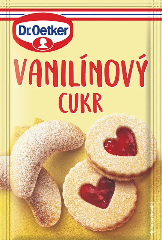 Vanilínový cukr Dr. Oetker v balení 20 g pro ochucení pečiva, krémů a dezertů