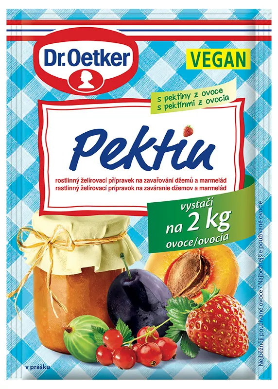 Dr. Oetker pektin v prášku na želírování a zavařování džemů a marmelád, balení 20 g